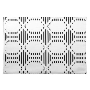 Lined Hexagons Cloth Placemat