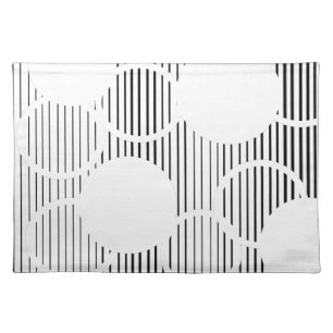 Lined Hexagons Cloth Placemat