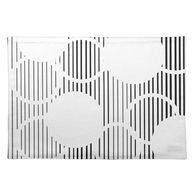 Lined Hexagons  Cloth Placemat (Front)