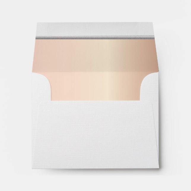 Lined Jewel Rose Quartz Print with Silver Bar Envelope (Back (Bottom))