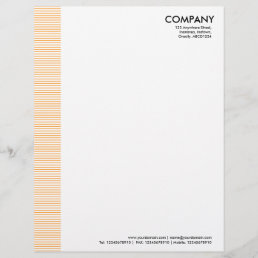 Lined Margin - Light Orange Letterhead