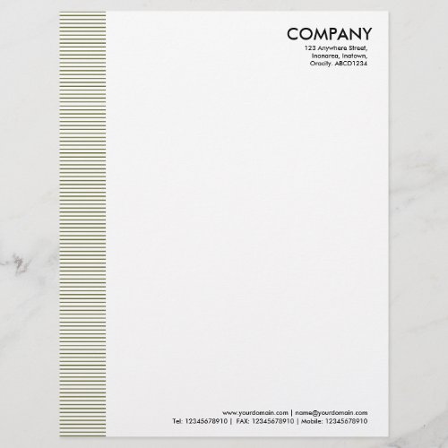 Lined Margin _ Olive Drab Letterhead