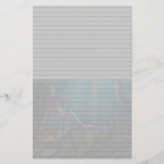 Lined Mermaid Stationery Changeable Color BG (Front)
