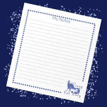 Lined Not So Crazy Cat Lady Notepad by MyMemaws at Zazzle