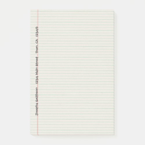 Lined Notebook Binder Paper Custom Post_it Notes