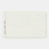Large Post-It Notes with lined paper