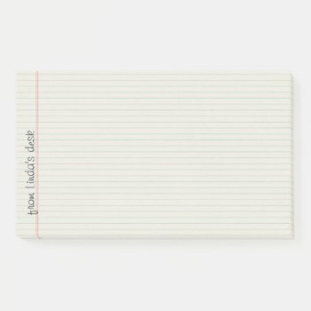 Lined Notebook Paper Extra Large Post-it Notes by ElizaBGraphics at Zazzle