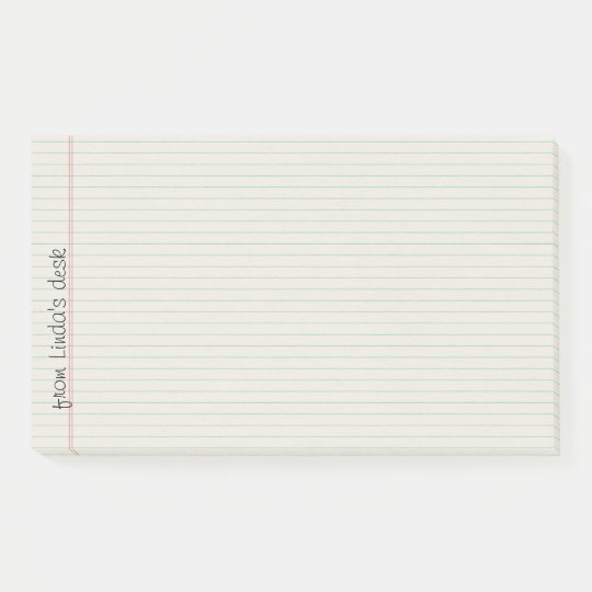 Lined notebook paper extra large post it notes zazzle