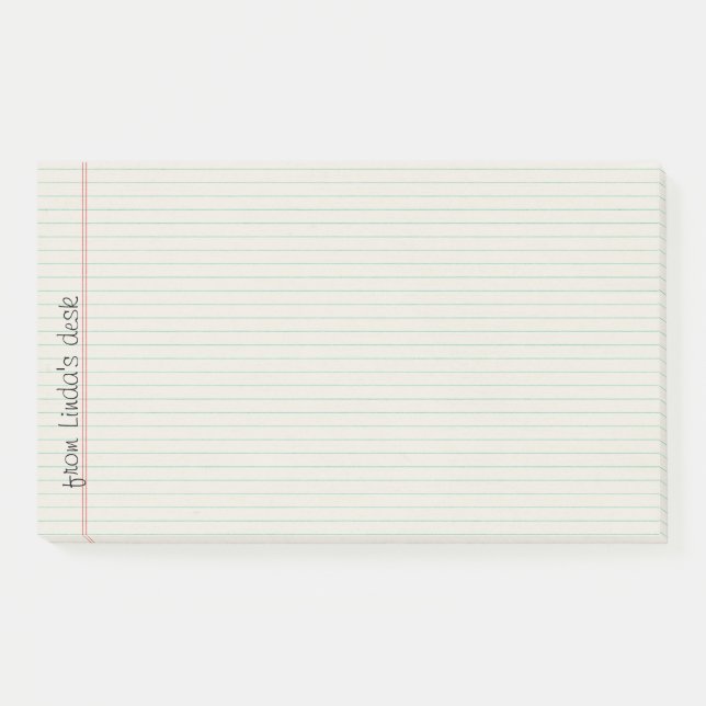 Lined Notebook Paper Extra Large Post-it Notes (Front)