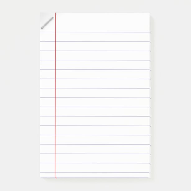 Lined Paper Postit® Notes Zazzle