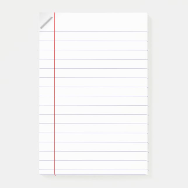 Lined Notebook Paper Post-it Notes (Front)