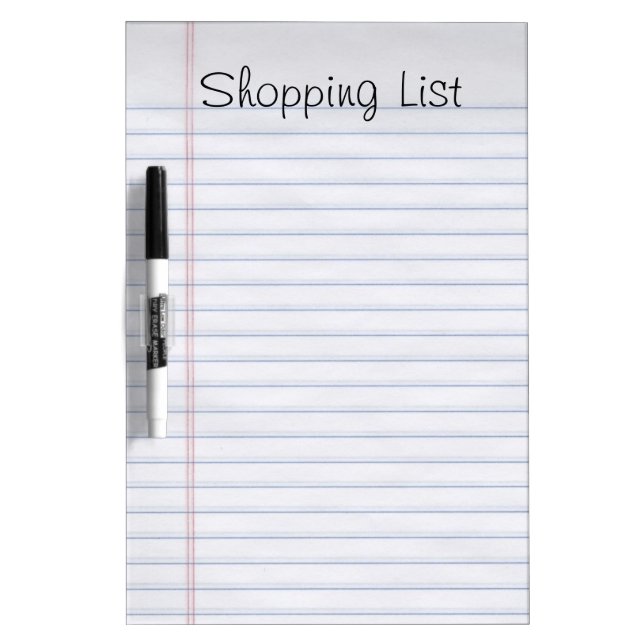 Lined Notebook Style Fun Dry-Erase Board (Front)