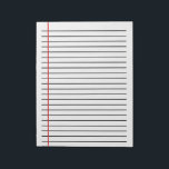 Lined Notepad<br><div class="desc">Black lined notepad with a red margin. © Morning 6</div>