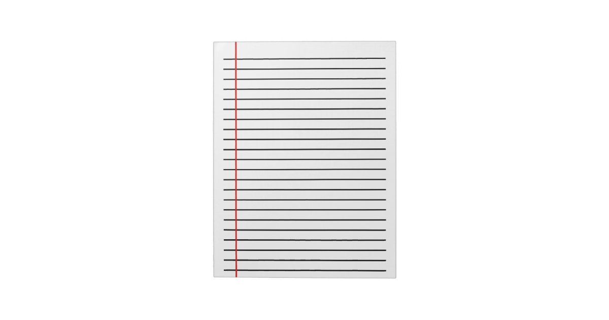 Lined Notepad Zazzle