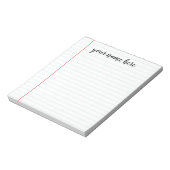 Lined Notepad Personalized | Zazzle