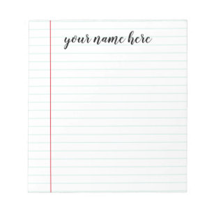 Lined Notepads | Zazzle