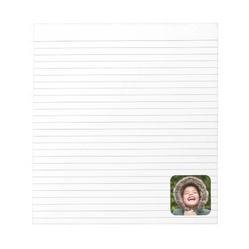 Lined Notepad Rounded Photo Template