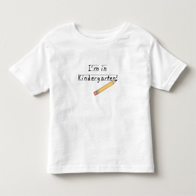 Lined Paper and Pencil Kindergarten Toddler T-shirt (Front)