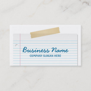 Lined Paper Business Card