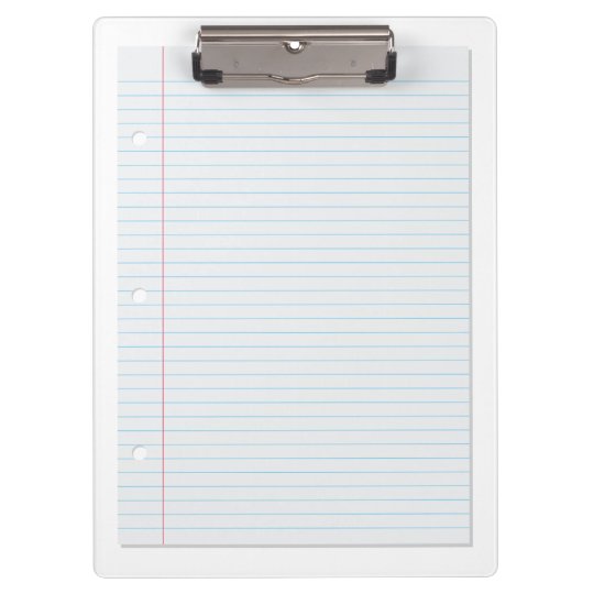 lined paper clipboard zazzle com