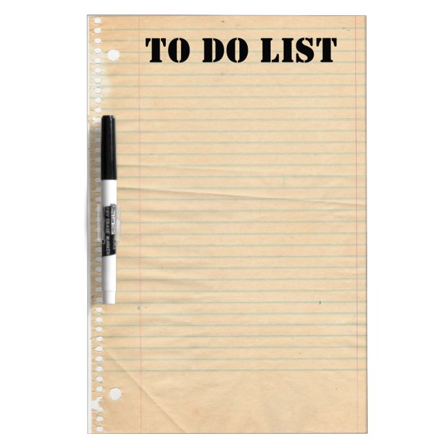 Lined Paper Dry-Erase Board (Front)