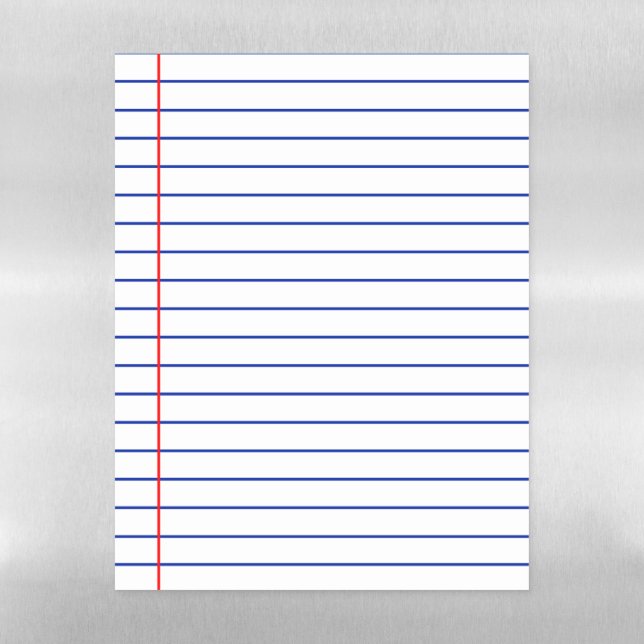 Lined Paper  Magnetic Dry Erase Sheet (Vertical)