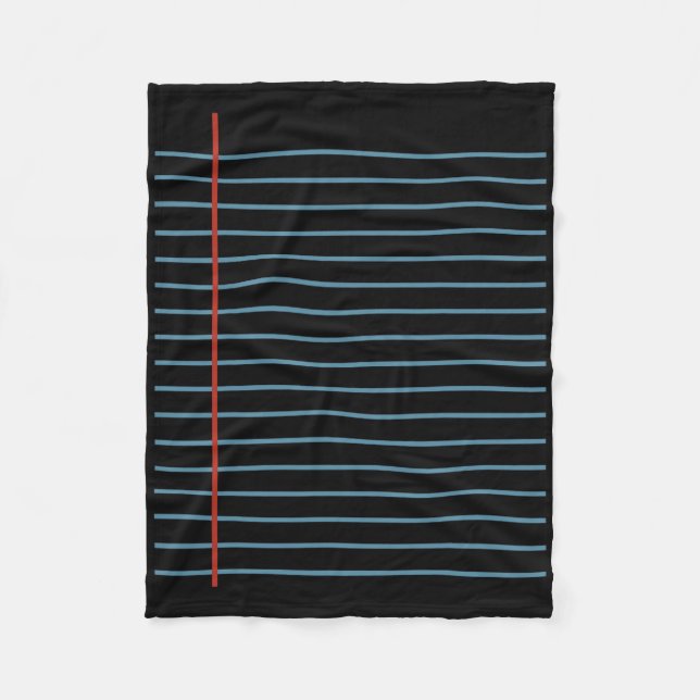 Lined Paper Notebook Funny School Student Costume  Fleece Blanket (Front)