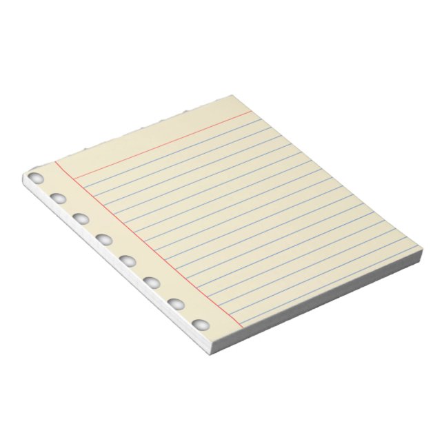 Lined Paper Notepad (Angled)