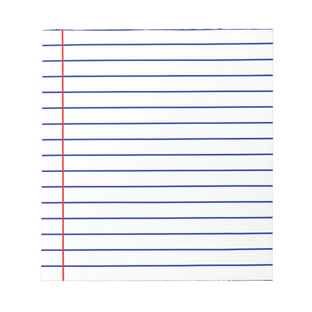 Lined Paper  Notepad (Front)