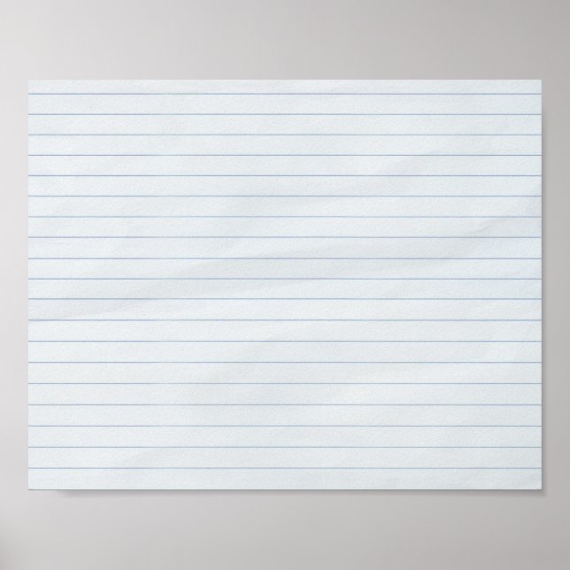 Lined Paper Poster (Front)