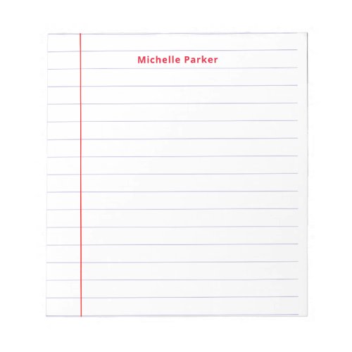 Lined Paper Professional Plain Minimalist Modern Notepad