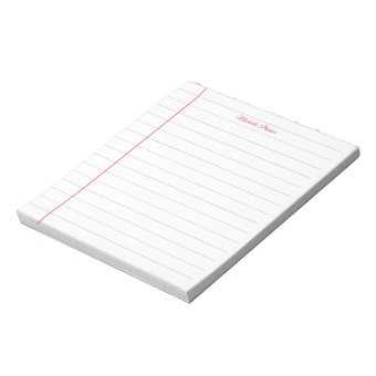 Lined Paper Professional Plain Minimalist Modern Notepad 