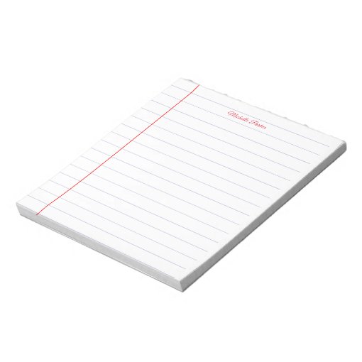 Lined Paper Professional Plain Minimalist Modern Notepad | Zazzle