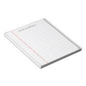 Lined Paper Professional Plain Simple Minimalist Notepad | Zazzle