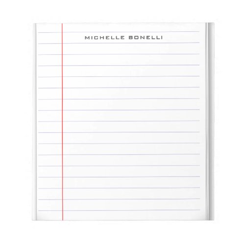 Lined Paper Professional Plain Simple Minimalist Notepad