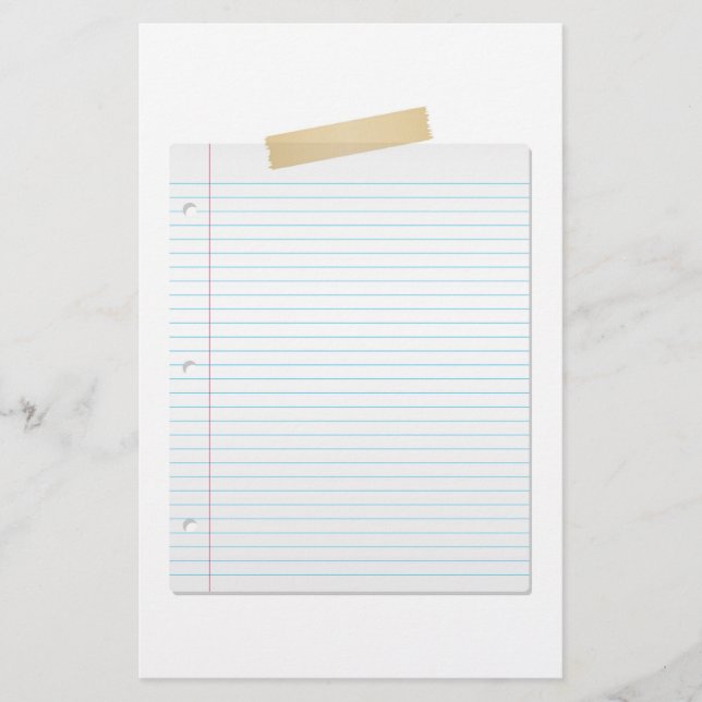 Lined Paper Stationery (Front)