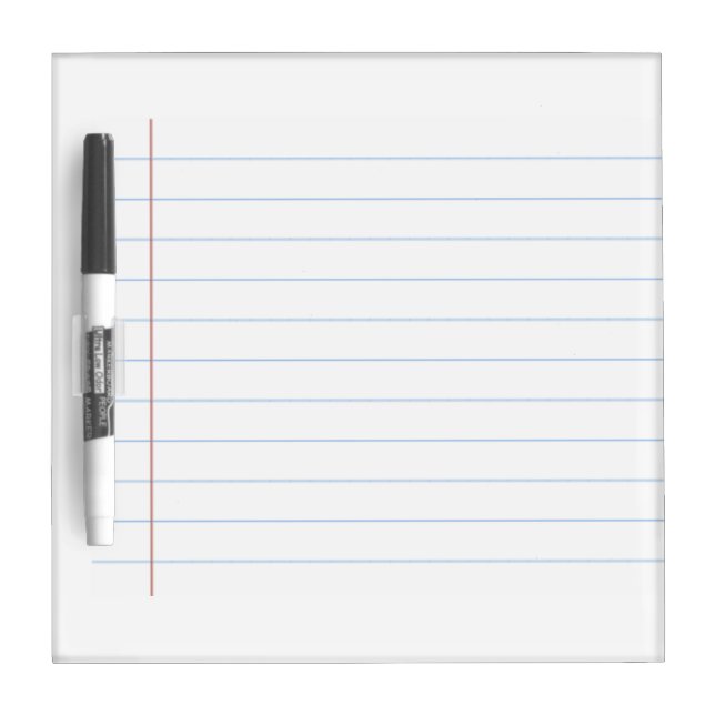 Lined Paper Styled Dry-Erase Board (Front)