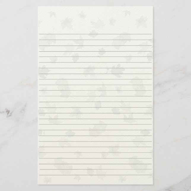 Lined Paper With Leaves (Front)