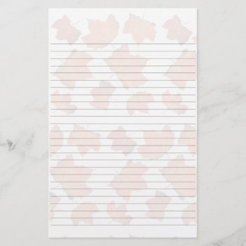 Lined Paper With Maple Leaves Background by fallcolors at Zazzle