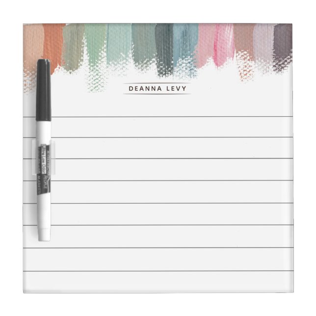 Lined Personalized Artist Creative Business Dry Erase Board (Front)
