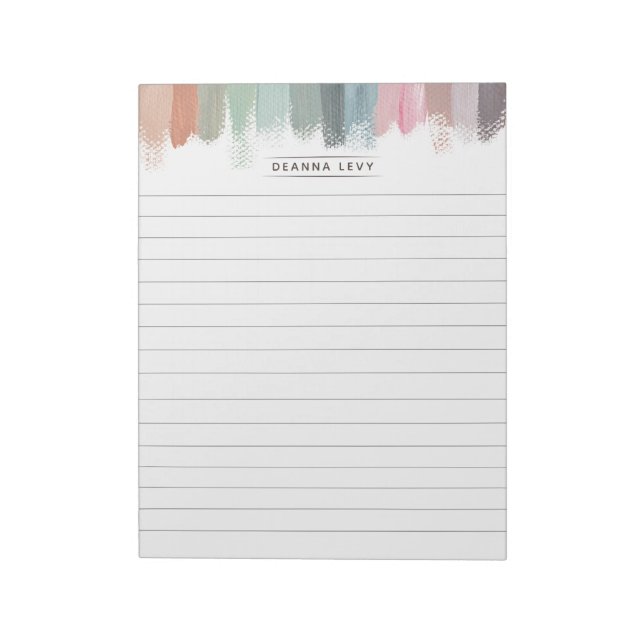 Lined Personalized Artist Creative Business Notepad (Rotated)