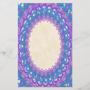 Lined Purple Blue Lace p2 Stationery Pages