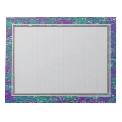 Lined Purple Teal Silver Note Pads