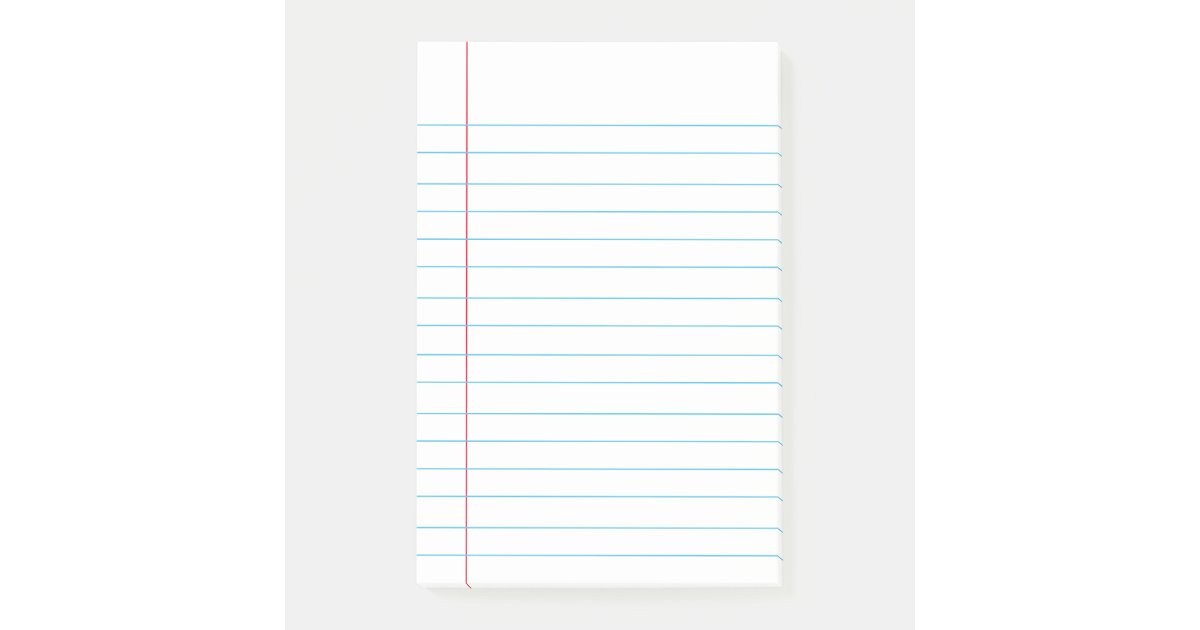 Lined School Notebook Paper N Post-it Notes | Zazzle