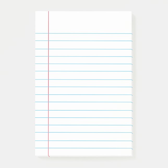  Lined School Notebook Paper N Post-it Notes (Front)