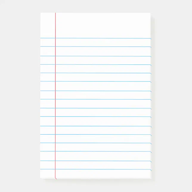 Lined School Notebook Paper N Post-it Notes | Zazzle
