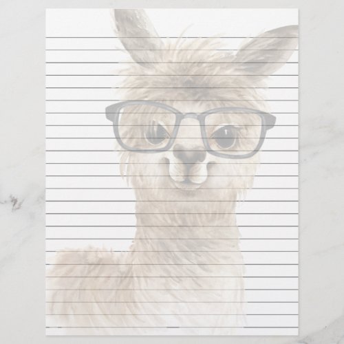 Lined Smart Alpaca Letterhead Paper