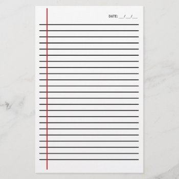 Lined Stationery by morning6 at Zazzle