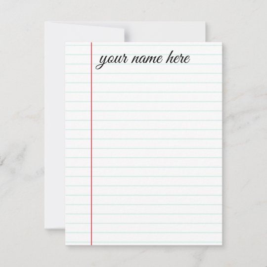 Lined Stationery Notecards Personalized | Zazzle.com