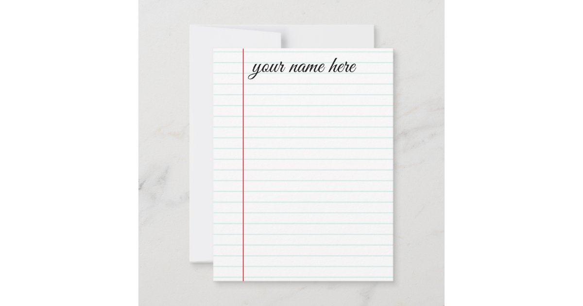 Lined Stationery Notecards Personalized Zazzle